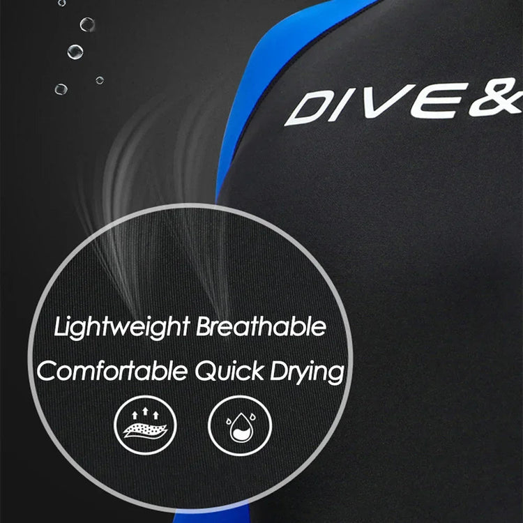 Men Long Sleeve Quick Dry Swimming Suit Adult Nylon Uv Protection Snorkeling Surfing Wetsuit Water Sports One-piece Diving Suit ShedPoundsPortal