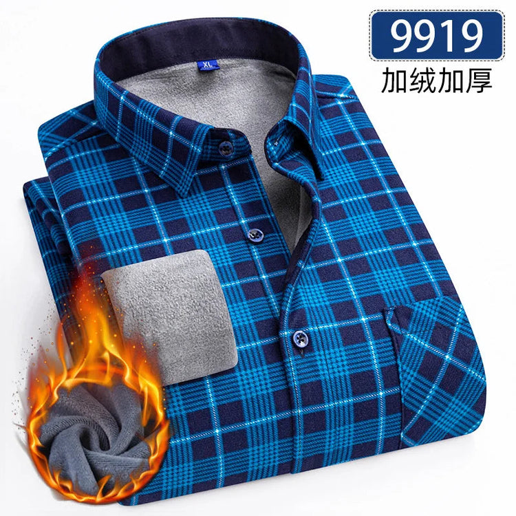 Autumn and winter new fleece shirt men&
