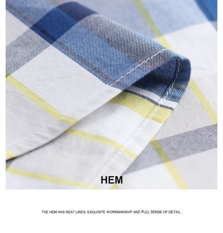 Casual Long-sleeve Shirts for Men Slim Fit Plain Shirt 100%cotton Plaid Striped Tops Soft Designer Fashion Korean Trends Clothes ShedPoundsPortal