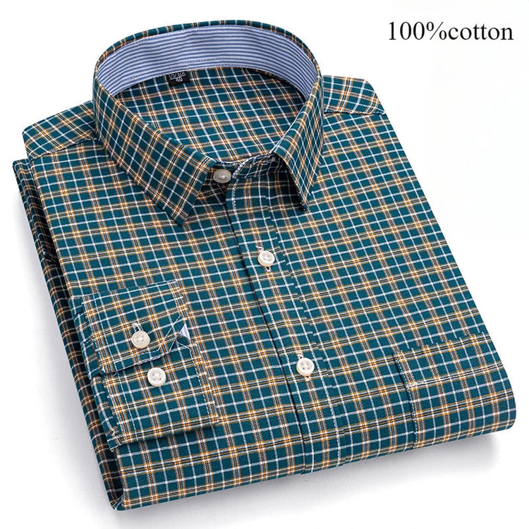 Fashion over size 7XL long-sleeve shirts for men 100%cotton Oxford slim fit plain shirt soft casual elegants designer clothes ShedPoundsPortal