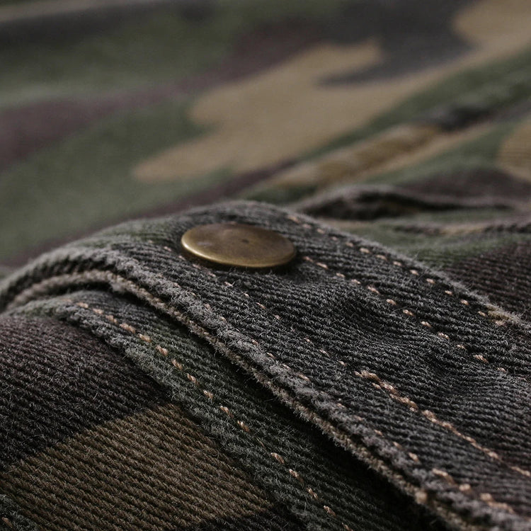 Men Shirts Coats Tops Camouflage Shirt Turn Down Collar Full Sleeve Single Breasted Casual Splice Regular Button Autumn ShedPoundsPortal
