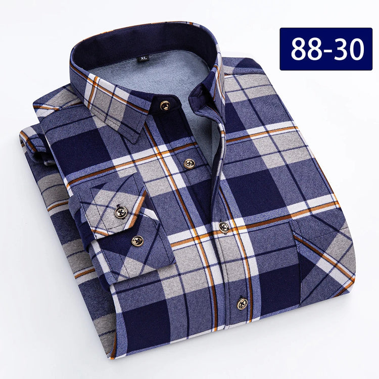Autumn and winter new fleece shirt men&