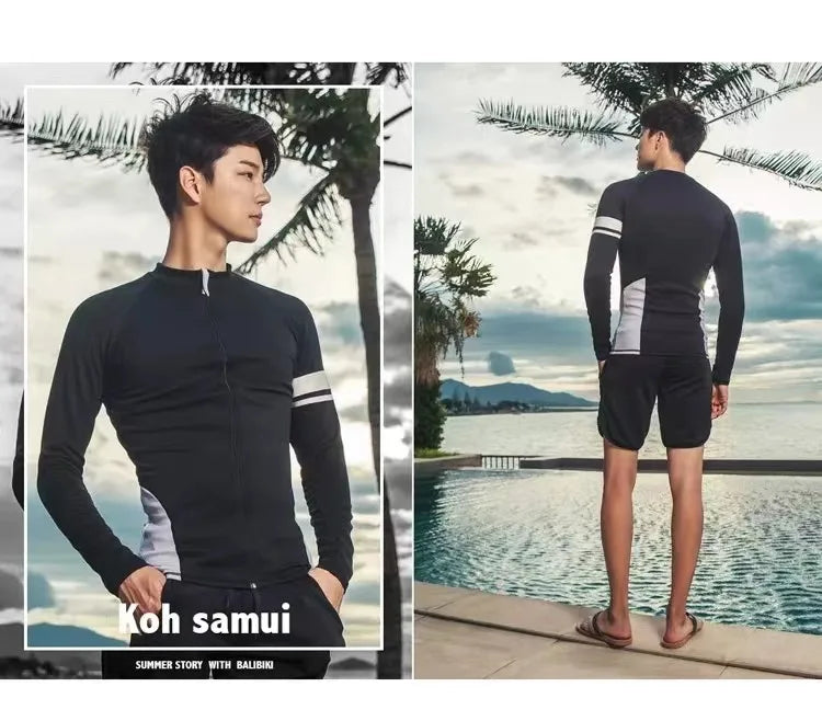 Women Men Diving Clothing Quick Dry Swimming Suit Snorkeling Surfing Wetsuit Zipper Water Sport Long Sleeve Diving Five Suit ShedPoundsPortal