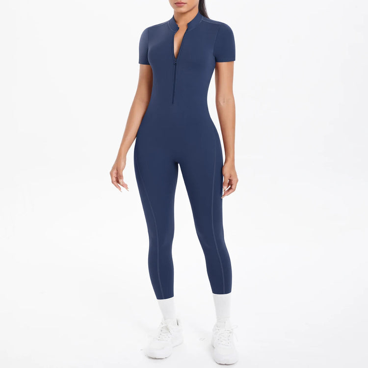 Sexy Backless Bodycon Scrunch Jumpsuit Raises Butt Women Dance Fitness Overalls Push Up With Chest Cushion Yoga Sport Jump Suit ShedPoundsPortal