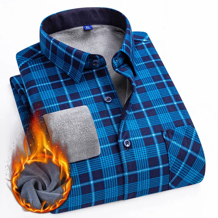 Autumn and winter new fleece shirt men&