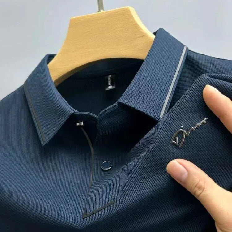 High end luxury brand fashion hot diamond short sleeve Advanced printed POLO shirt summer new Korean version men&