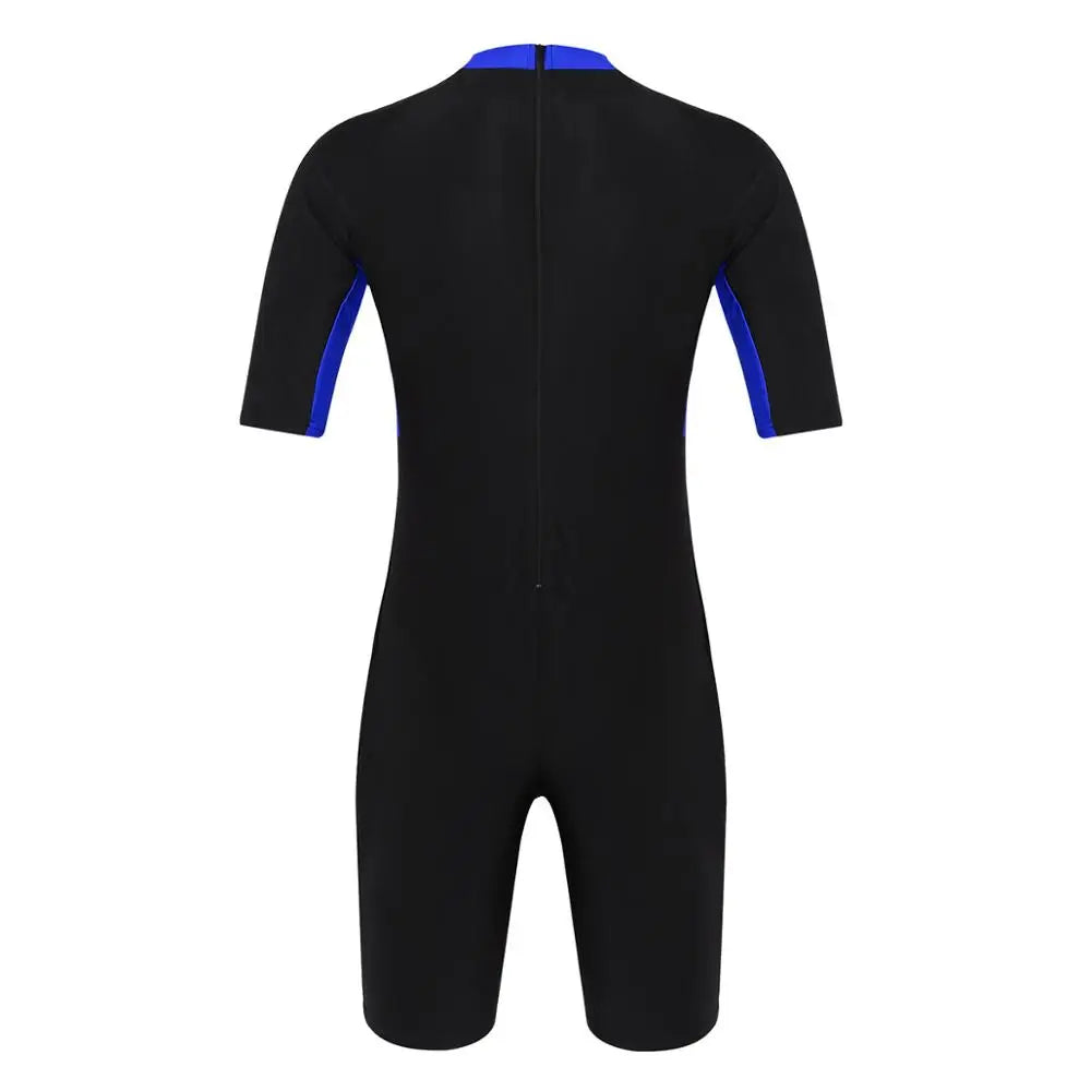 Swimwear Mens Leotard Swimsuit Shorty Wetsuit Diving Swimming Snorkeling Surfing Scuba Swim Bodysuit Jumpsuit Warm Swimwear ShedPoundsPortal