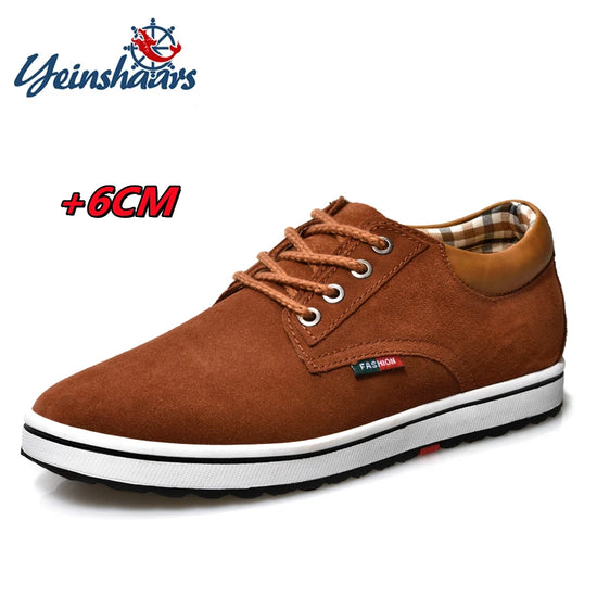 FQ Heightening Shoes Elevator Shoes Height Increase Shoes Men Height Increase Insole 6CM Men Sneakers Sport Shoes