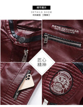 Mens Vintage Motorcycle Jacket 2025 Men Fashion New Biker Leather Jacket Male Embroidery Bomber Coat Winter Fleece Pu Overcoat ShedPoundsPortal