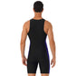 Summer Men One-piece Swimwear Swimsuit Sleeveless Front Zipper Swimming Shorts Bodysuit Triathlon Wetsuit Bathing Suit Beachwear ShedPoundsPortal