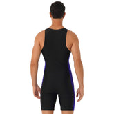 Summer Men One-piece Swimwear Swimsuit Sleeveless Front Zipper Swimming Shorts Bodysuit Triathlon Wetsuit Bathing Suit Beachwear ShedPoundsPortal