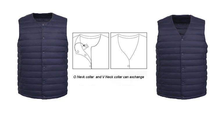 Men 90% White Down Vest Man&