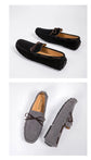 2025 Mens Moccasin Gray Brown Black Loafers Men Leather Shoes Luxury Designer Brand Fashion Sneakers Flats Slip on Lightweight