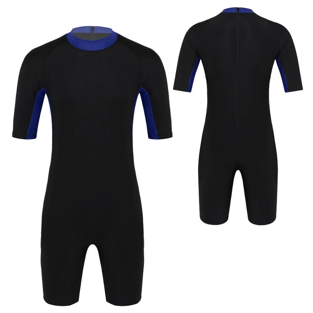 Swimwear Mens Leotard Swimsuit Shorty Wetsuit Diving Swimming Snorkeling Surfing Scuba Swim Bodysuit Jumpsuit Warm Swimwear ShedPoundsPortal