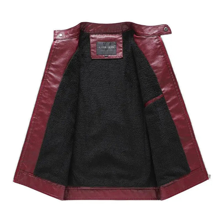 Mens Vintage Motorcycle Jacket 2025 Men Fashion New Biker Leather Jacket Male Embroidery Bomber Coat Winter Fleece Pu Overcoat ShedPoundsPortal