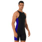 Summer Men One-piece Swimwear Swimsuit Sleeveless Front Zipper Swimming Shorts Bodysuit Triathlon Wetsuit Bathing Suit Beachwear ShedPoundsPortal
