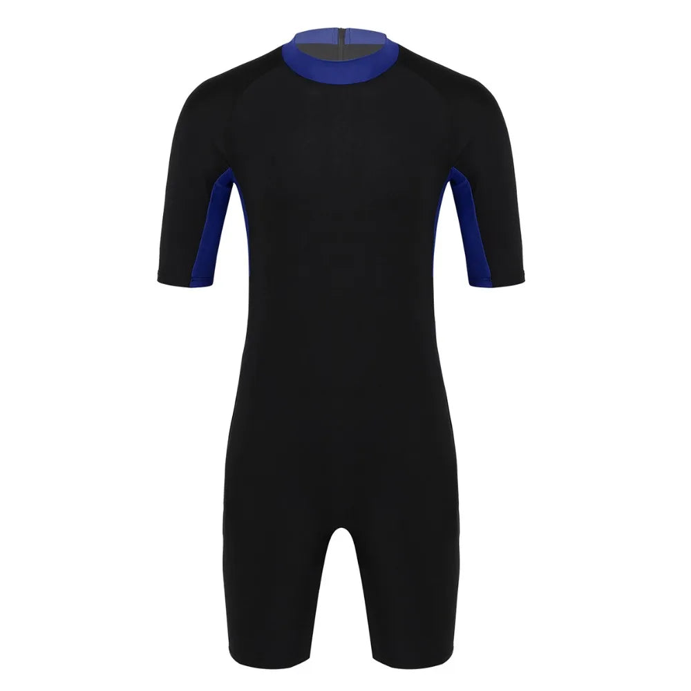 Swimwear Mens Leotard Swimsuit Shorty Wetsuit Diving Swimming Snorkeling Surfing Scuba Swim Bodysuit Jumpsuit Warm Swimwear ShedPoundsPortal