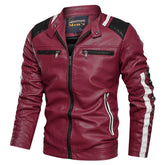 Mens Vintage Motorcycle Jacket 2025 Men Fashion New Biker Leather Jacket Male Embroidery Bomber Coat Winter Fleece Pu Overcoat ShedPoundsPortal