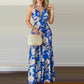Sexy Boho Beach Dress Women Casual Tropical Floral Print Robe Halter Backless Maxi Dresses Summer Sleeveless Sundress