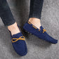 2025 Mens Moccasin Gray Brown Black Loafers Men Leather Shoes Luxury Designer Brand Fashion Sneakers Flats Slip on Lightweight