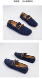 2025 Mens Moccasin Gray Brown Black Loafers Men Leather Shoes Luxury Designer Brand Fashion Sneakers Flats Slip on Lightweight