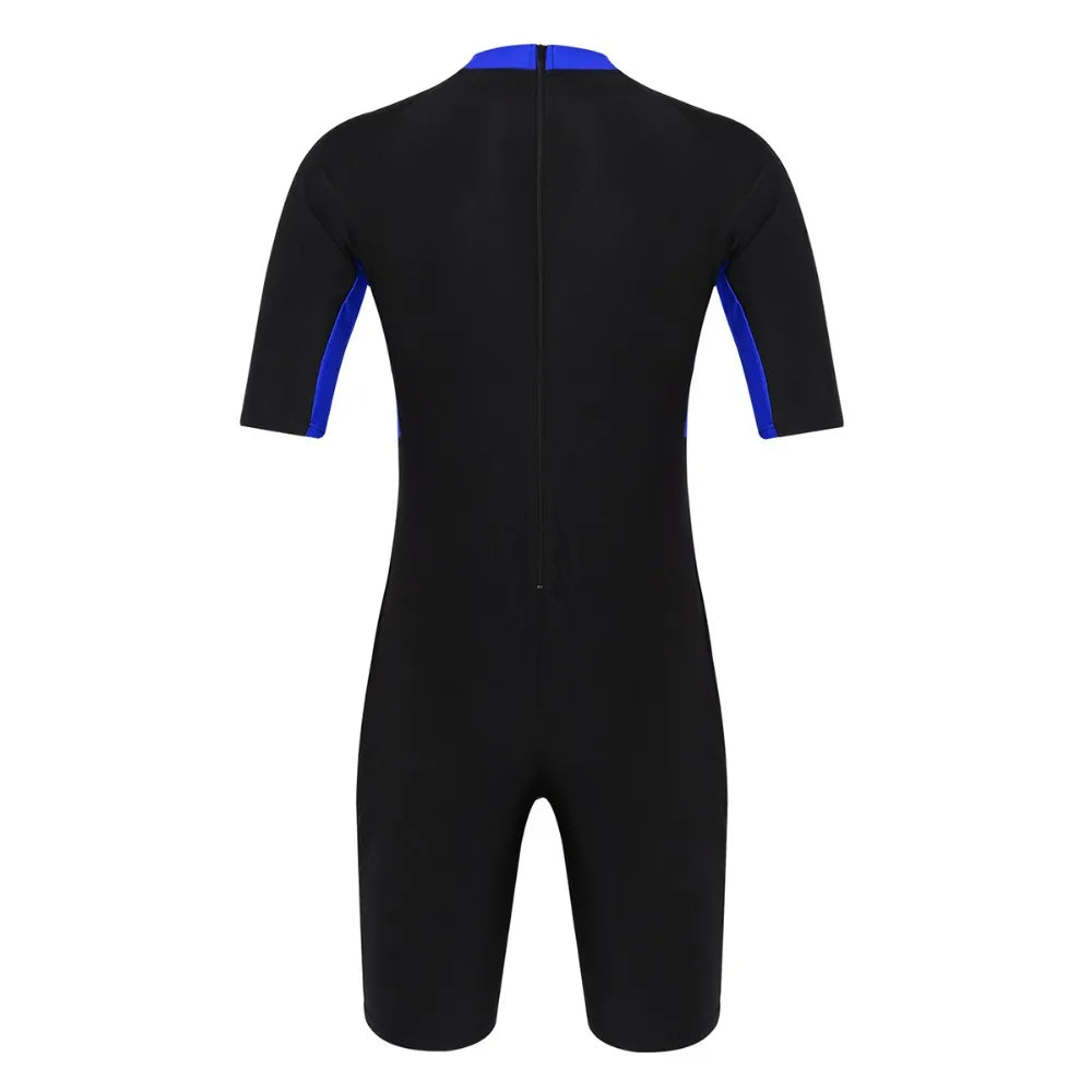 Swimwear Mens Leotard Swimsuit Shorty Wetsuit Diving Swimming Snorkeling Surfing Scuba Swim Bodysuit Jumpsuit Warm Swimwear ShedPoundsPortal