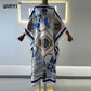 Printed  Dresses For Women 2021 Fashion Design Loose Dress Batwing Maxi Long Femme Vestidos Summer Autumn Party Elegant Dress ShedPoundsPortal
