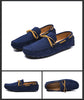 2025 Mens Moccasin Gray Brown Black Loafers Men Leather Shoes Luxury Designer Brand Fashion Sneakers Flats Slip on Lightweight