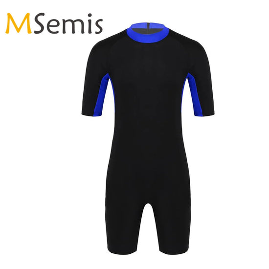 Swimwear Mens Leotard Swimsuit Shorty Wetsuit Diving Swimming Snorkeling Surfing Scuba Swim Bodysuit Jumpsuit Warm Swimwear ShedPoundsPortal