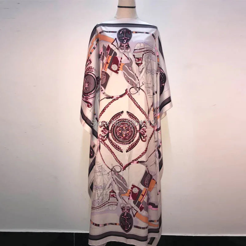 Printed  Dresses For Women 2021 Fashion Design Loose Dress Batwing Maxi Long Femme Vestidos Summer Autumn Party Elegant Dress ShedPoundsPortal