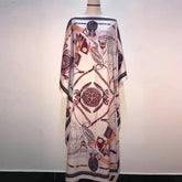 Printed  Dresses For Women 2021 Fashion Design Loose Dress Batwing Maxi Long Femme Vestidos Summer Autumn Party Elegant Dress ShedPoundsPortal