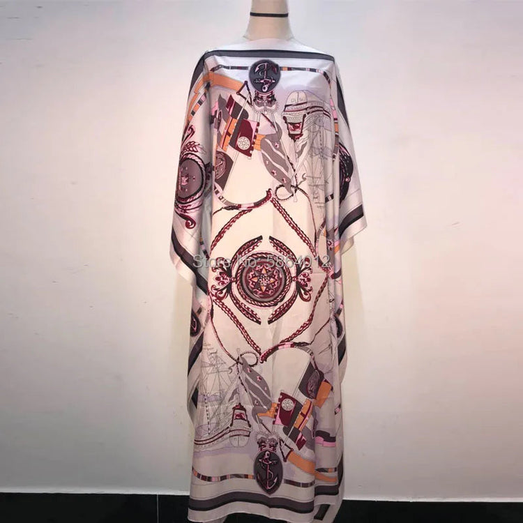 Printed  Dresses For Women 2021 Fashion Design Loose Dress Batwing Maxi Long Femme Vestidos Summer Autumn Party Elegant Dress ShedPoundsPortal