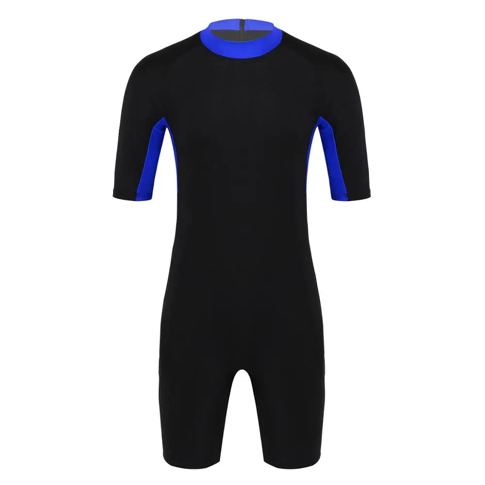 Swimwear Mens Leotard Swimsuit Shorty Wetsuit Diving Swimming Snorkeling Surfing Scuba Swim Bodysuit Jumpsuit Warm Swimwear ShedPoundsPortal