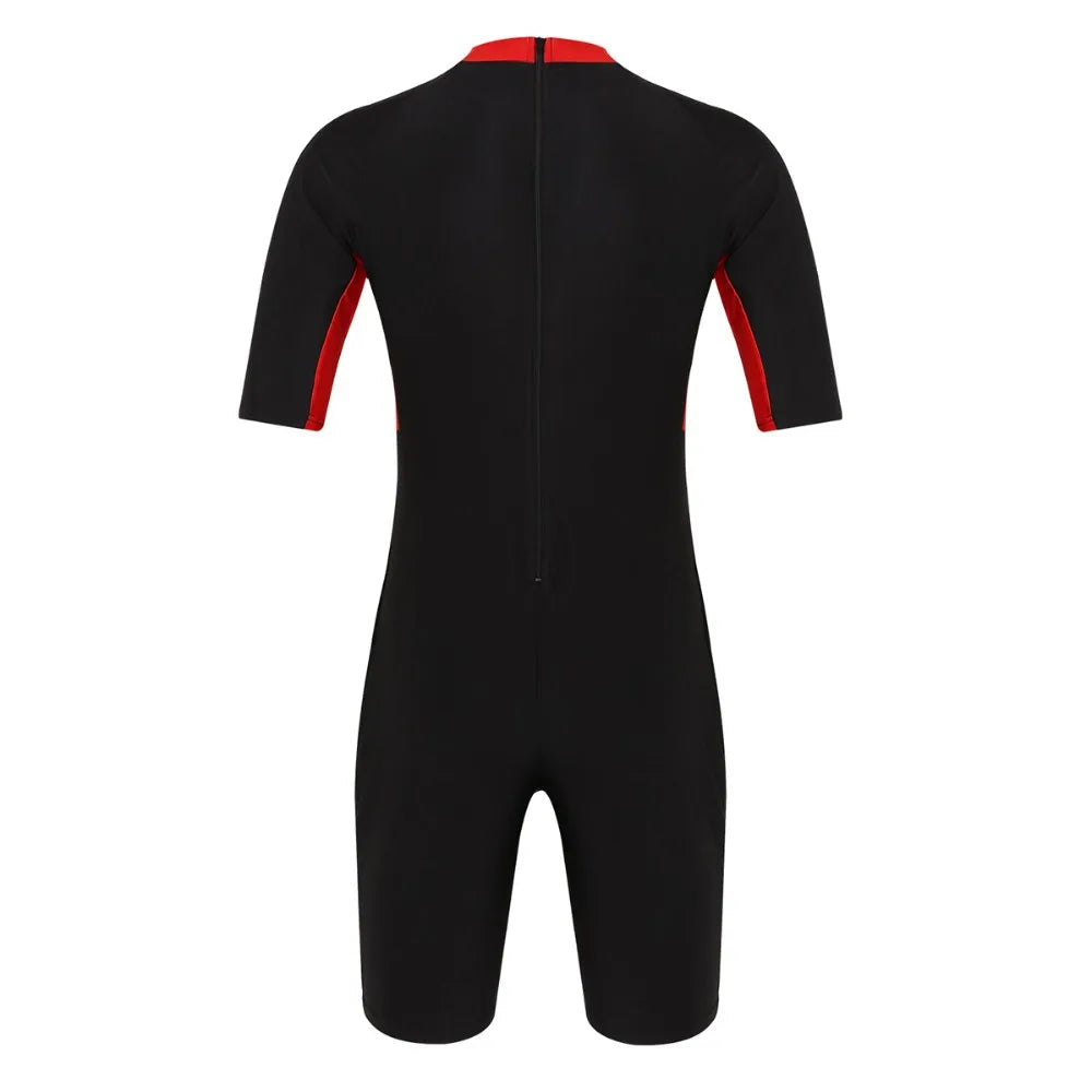 Swimwear Mens Leotard Swimsuit Shorty Wetsuit Diving Swimming Snorkeling Surfing Scuba Swim Bodysuit Jumpsuit Warm Swimwear ShedPoundsPortal