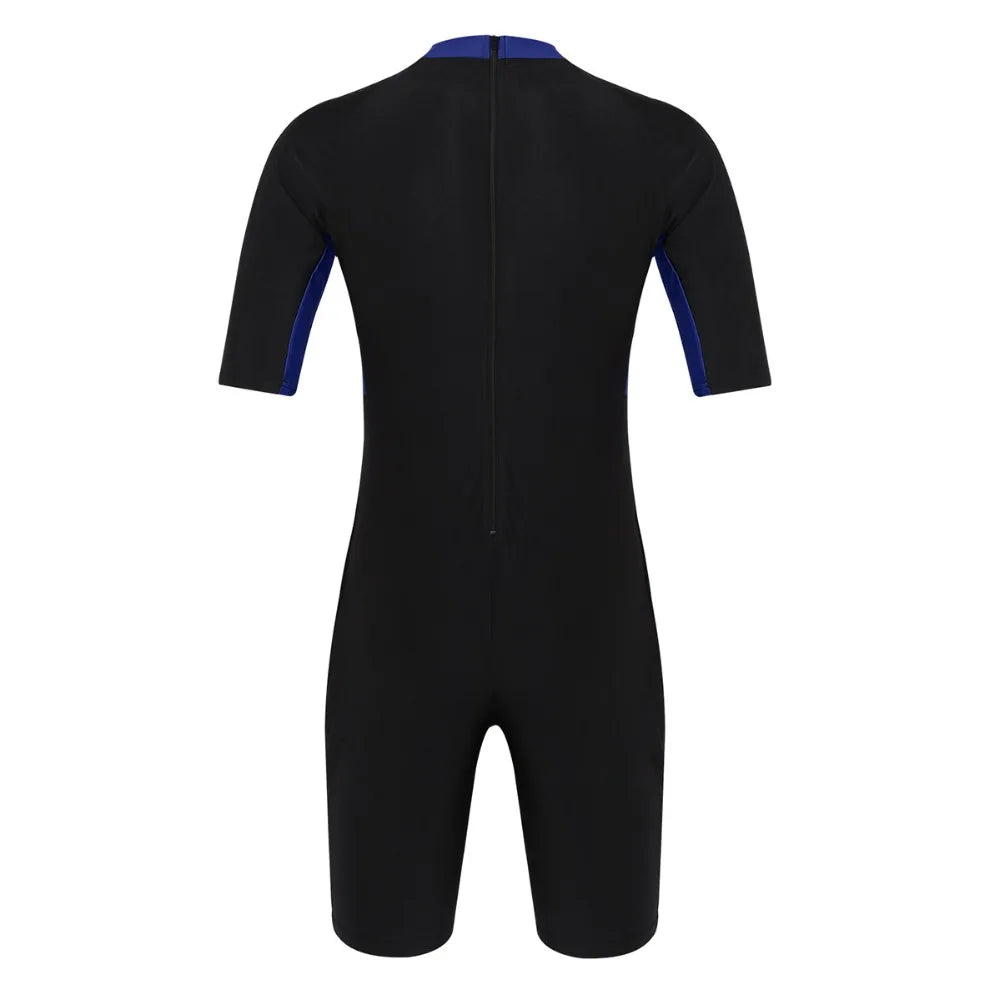Swimwear Mens Leotard Swimsuit Shorty Wetsuit Diving Swimming Snorkeling Surfing Scuba Swim Bodysuit Jumpsuit Warm Swimwear ShedPoundsPortal