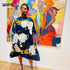 Printed Dresses For Women 2021 Fashion Design Loose Dress Batwing Maxi Long Femme Vestidos Summer Autumn Party Elegant Dress ShedPoundsPortal
