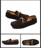 2025 Mens Moccasin Gray Brown Black Loafers Men Leather Shoes Luxury Designer Brand Fashion Sneakers Flats Slip on Lightweight