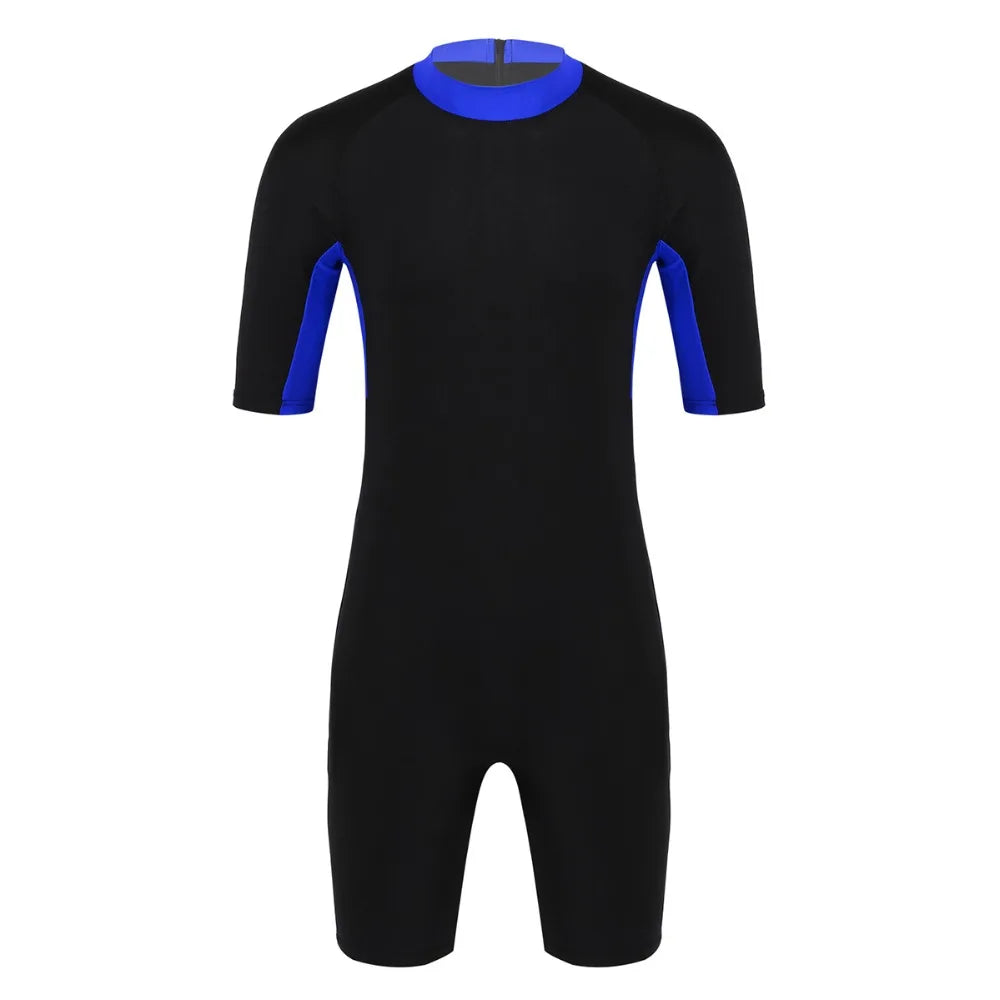 Swimwear Mens Leotard Swimsuit Shorty Wetsuit Diving Swimming Snorkeling Surfing Scuba Swim Bodysuit Jumpsuit Warm Swimwear ShedPoundsPortal