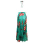 Sexy Boho Beach Dress Women Casual Tropical Floral Print Robe Halter Backless Maxi Dresses Summer Sleeveless Sundress