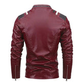 Mens Vintage Motorcycle Jacket 2025 Men Fashion New Biker Leather Jacket Male Embroidery Bomber Coat Winter Fleece Pu Overcoat ShedPoundsPortal