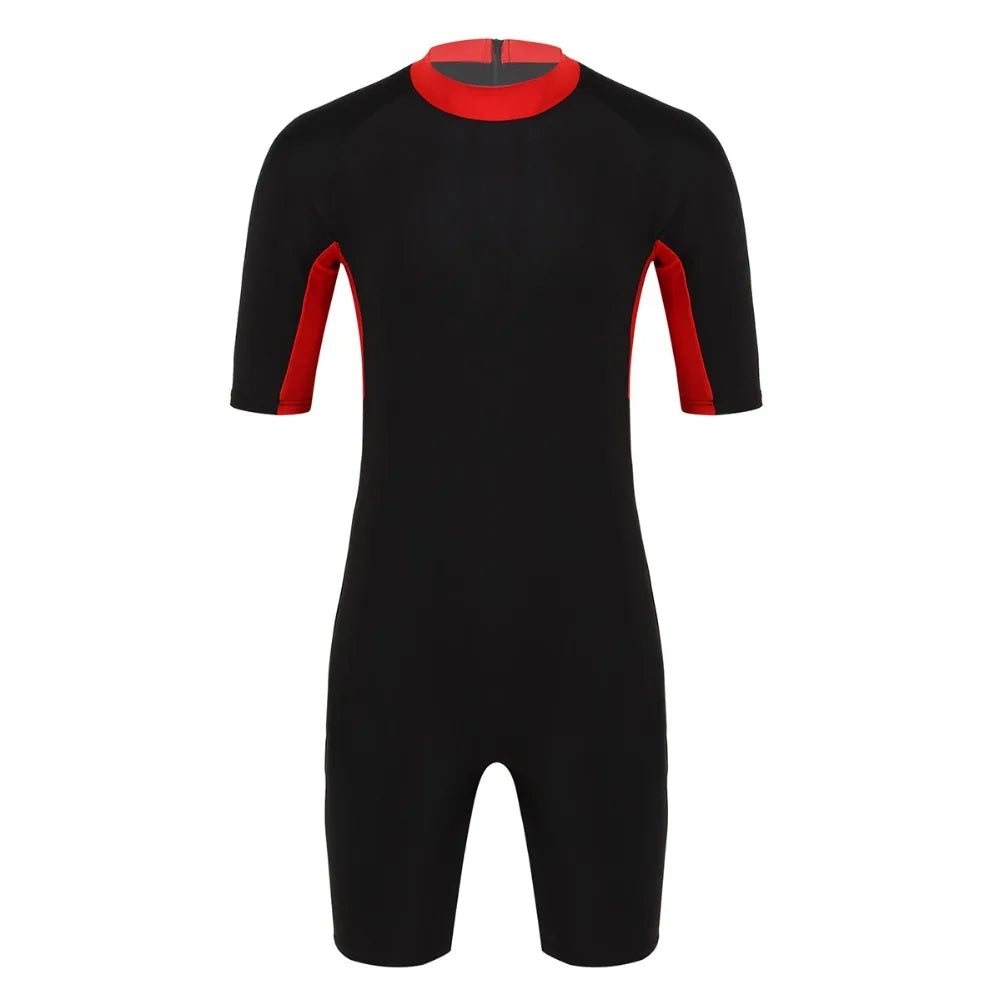 Swimwear Mens Leotard Swimsuit Shorty Wetsuit Diving Swimming Snorkeling Surfing Scuba Swim Bodysuit Jumpsuit Warm Swimwear ShedPoundsPortal