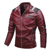 Mens Vintage Motorcycle Jacket 2025 Men Fashion New Biker Leather Jacket Male Embroidery Bomber Coat Winter Fleece Pu Overcoat ShedPoundsPortal