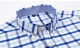 Branded Cotton Shirts for Men Short Sleeve Summer Plus Size Plaid Shirt Striped Male Shirt Business Casual White New Regular Fit ShedPoundsPortal