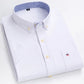 Branded Cotton Shirts for Men Short Sleeve Summer Plus Size Plaid Shirt Striped Male Shirt Business Casual White New Regular Fit ShedPoundsPortal