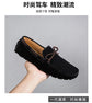 2025 Mens Moccasin Gray Brown Black Loafers Men Leather Shoes Luxury Designer Brand Fashion Sneakers Flats Slip on Lightweight