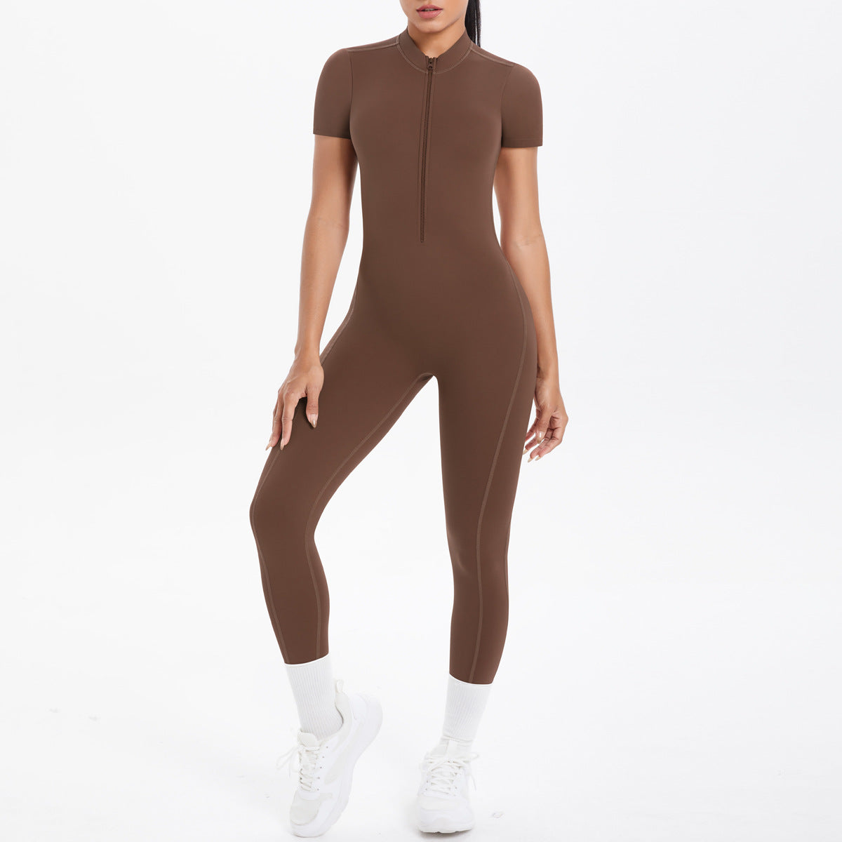 Sexy Backless Bodycon Scrunch Jumpsuit Raises Butt Women Dance Fitness Overalls Push Up  With Chest Cushion Yoga Sport Jump Suit ShedPoundsPortal