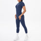 Sexy Backless Bodycon Scrunch Jumpsuit Raises Butt Women Dance Fitness Overalls Push Up  With Chest Cushion Yoga Sport Jump Suit ShedPoundsPortal