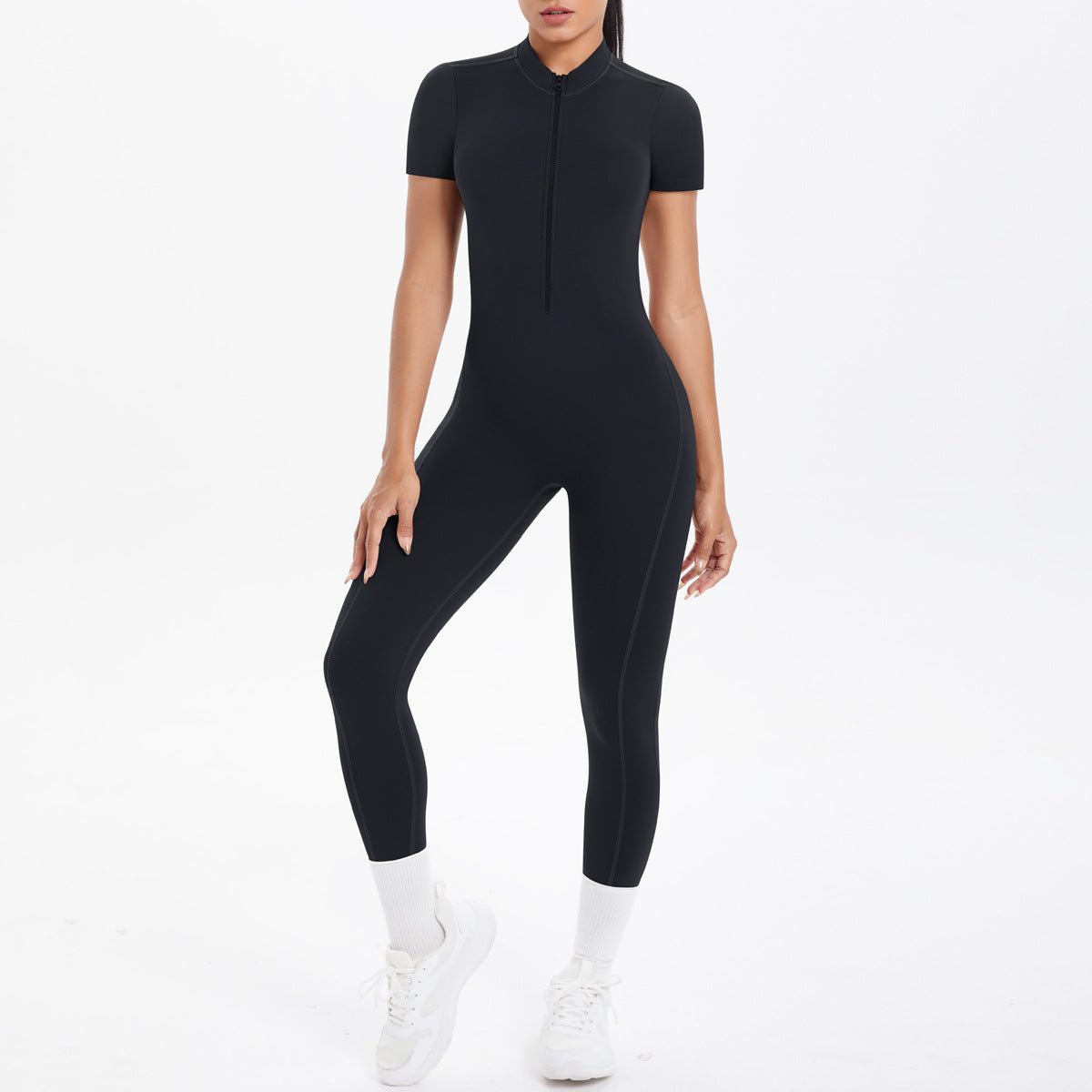 Sexy Backless Bodycon Scrunch Jumpsuit Raises Butt Women Dance Fitness Overalls Push Up  With Chest Cushion Yoga Sport Jump Suit ShedPoundsPortal