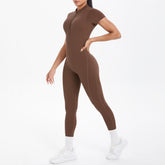 Sexy Backless Bodycon Scrunch Jumpsuit Raises Butt Women Dance Fitness Overalls Push Up  With Chest Cushion Yoga Sport Jump Suit ShedPoundsPortal
