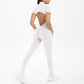 Sexy Backless Bodycon Scrunch Jumpsuit Raises Butt Women Dance Fitness Overalls Push Up  With Chest Cushion Yoga Sport Jump Suit ShedPoundsPortal